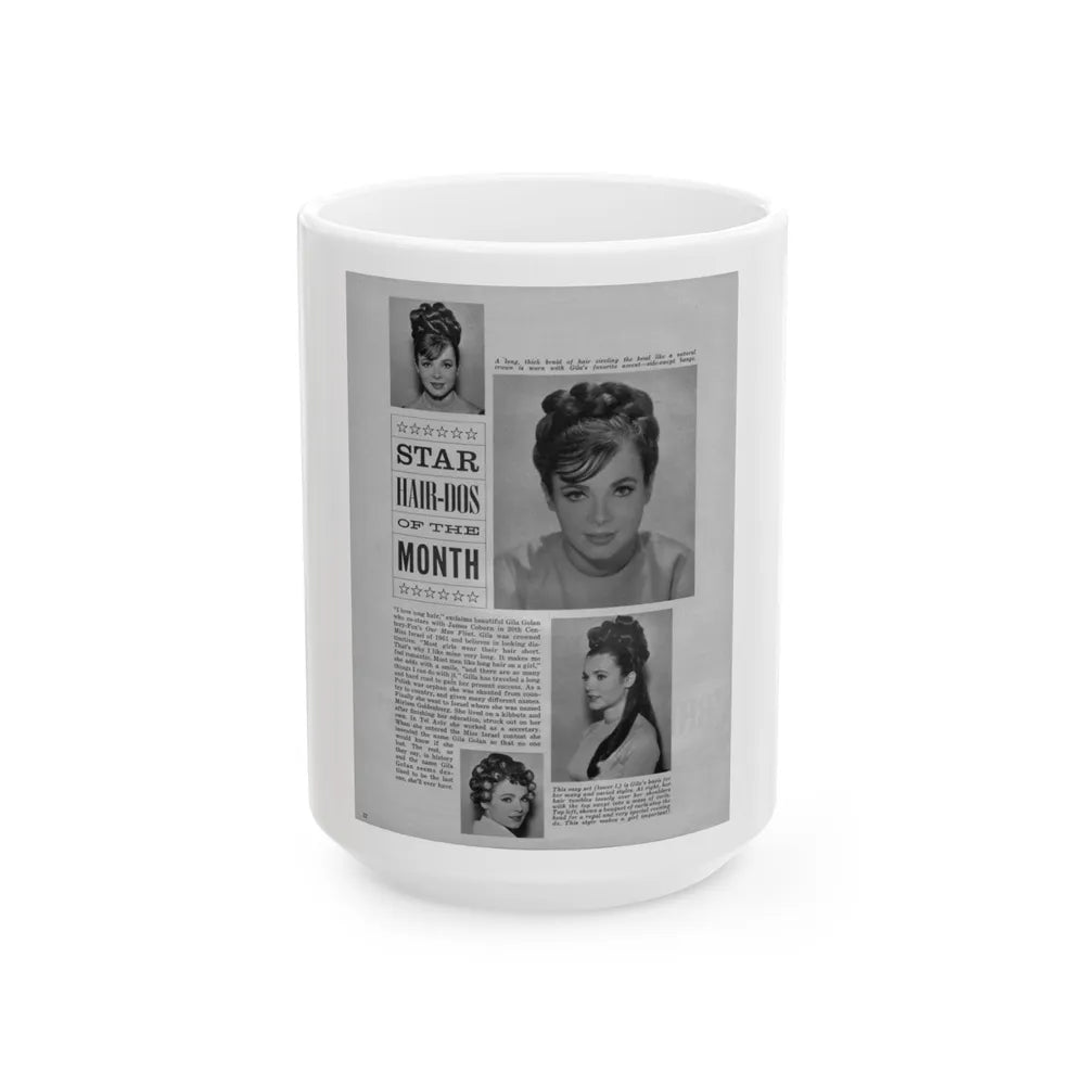 Gila Golan #104 (Vintage Female Icon) White Coffee Mug-15oz-Go Mug Yourself