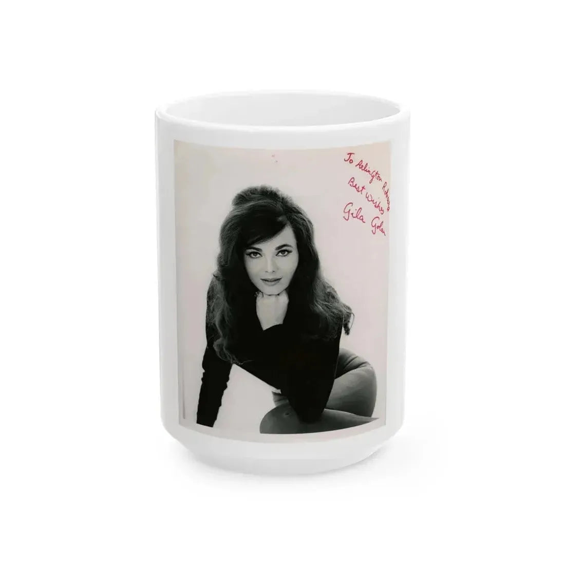 Gila Golan #11 (Vintage Female Icon) White Coffee Mug 15oz - Go Mug Yourself
