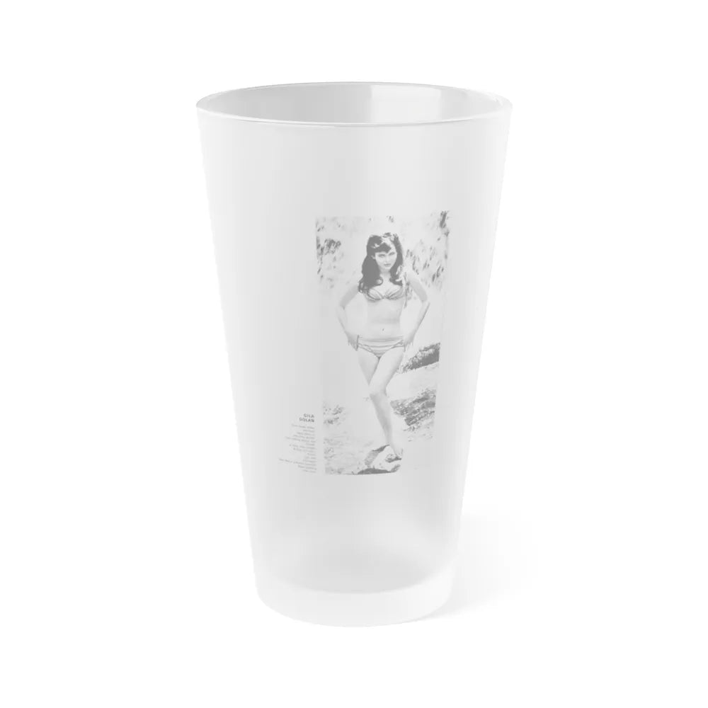 Gila Golan #119 (Vintage Female Icon) Frosted Pint Glass 16oz-16oz-Frosted-Go Mug Yourself