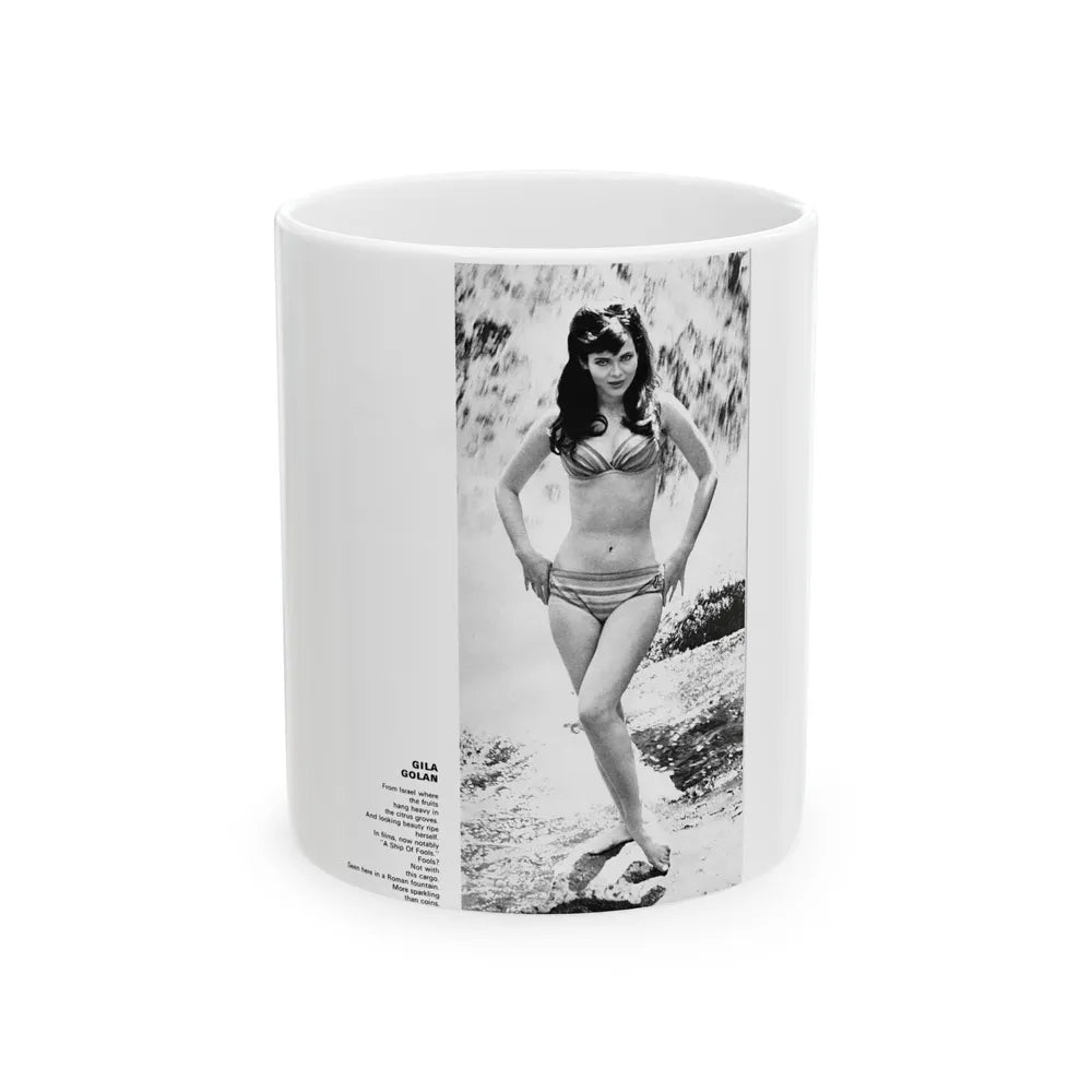 Gila Golan #119 (Vintage Female Icon) White Coffee Mug-11oz-Go Mug Yourself