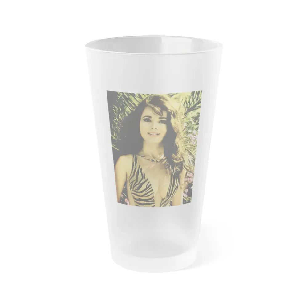 Gila Golan #121 (Vintage Female Icon) Frosted Pint Glass 16oz 16oz Frosted - Go Mug Yourself