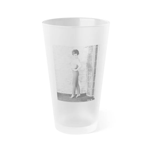 Gila Golan #122 (Vintage Female Icon) Frosted Pint Glass 16oz-16oz-Frosted-Go Mug Yourself