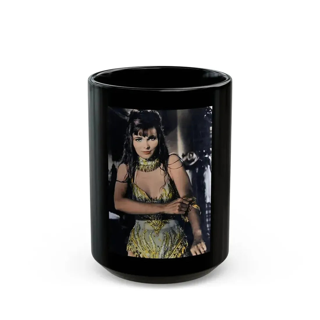 Gila Golan #124 (Vintage Female Icon) Black Coffee Mug 15oz - Go Mug Yourself
