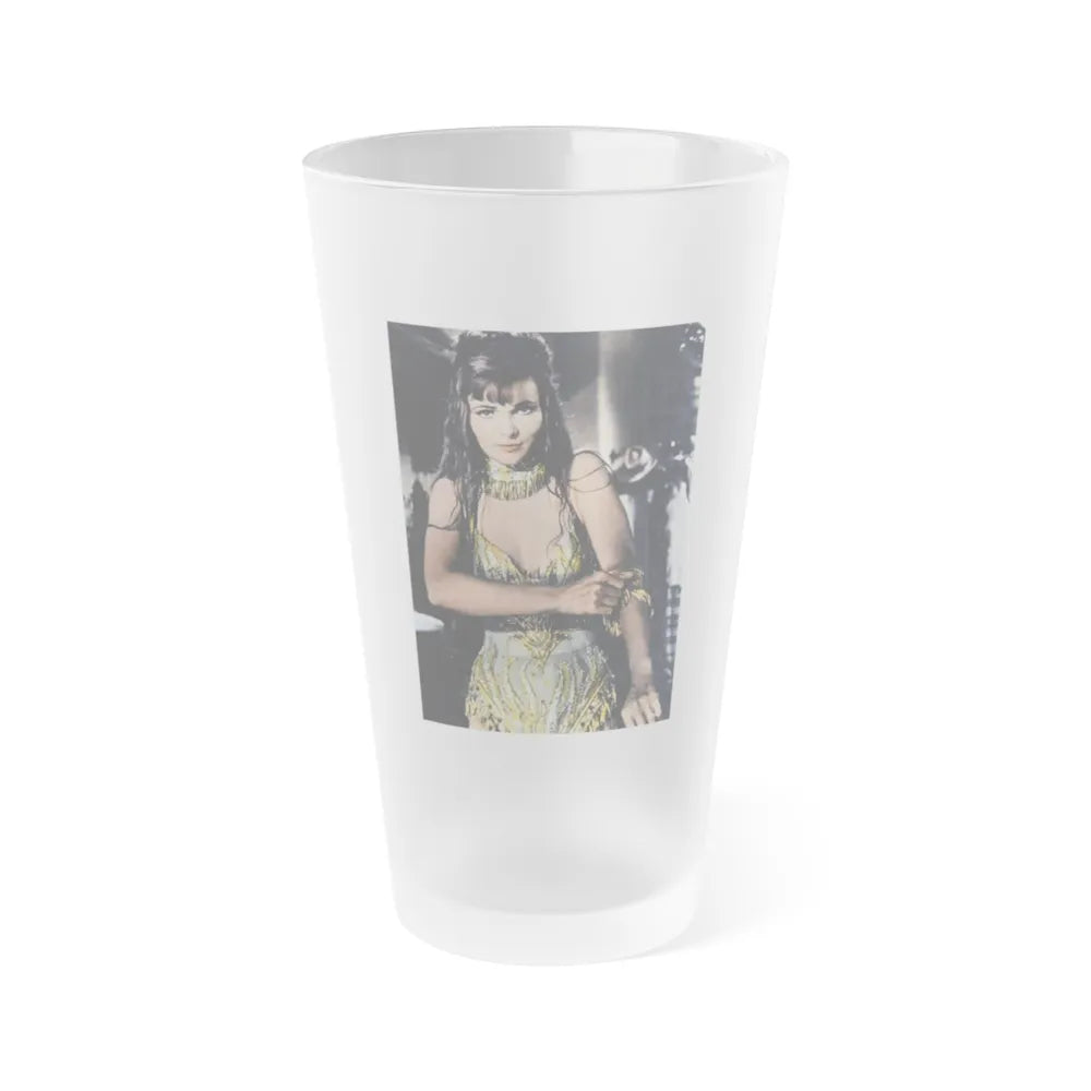 Gila Golan #124 (Vintage Female Icon) Frosted Pint Glass 16oz-16oz-Frosted-Go Mug Yourself