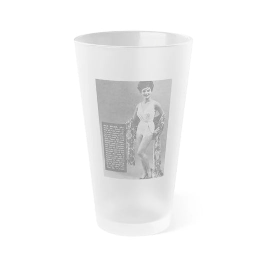 Gila Golan #125 (Vintage Female Icon) Frosted Pint Glass 16oz-16oz-Frosted-Go Mug Yourself