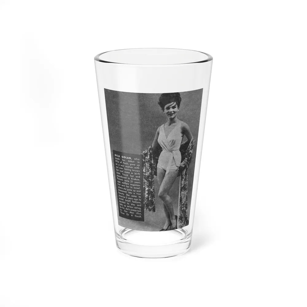 Gila Golan #125 (Vintage Female Icon) Pint Glass 16oz-16oz-Go Mug Yourself