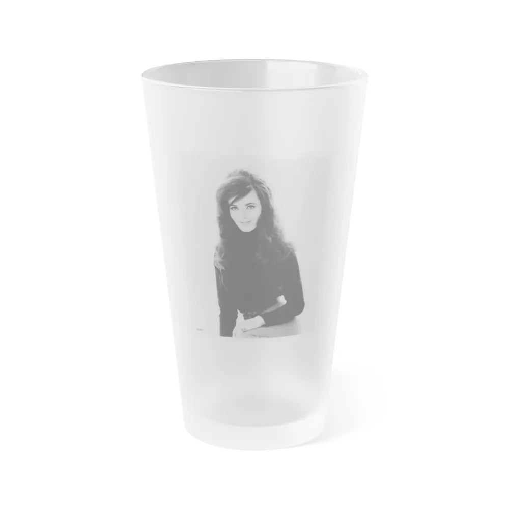 Gila Golan #126 (Vintage Female Icon) Frosted Pint Glass 16oz-16oz-Frosted-Go Mug Yourself