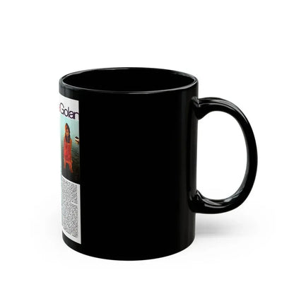 Gila Golan #128 - See through white wet top 1 (Vintage Female Icon) Black Coffee Mug - Go Mug Yourself