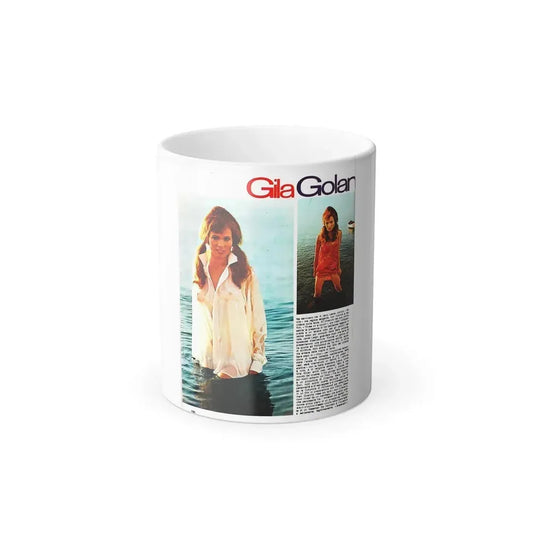 Gila Golan #128 - See through white wet top 1 (Vintage Female Icon) Color Changing Mug 11oz 11oz - Go Mug Yourself