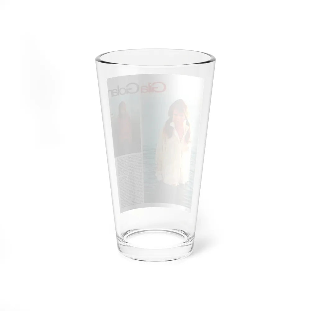 Gila Golan #128 - See through white wet top 1 (Vintage Female Icon) Pint Glass 16oz-Go Mug Yourself