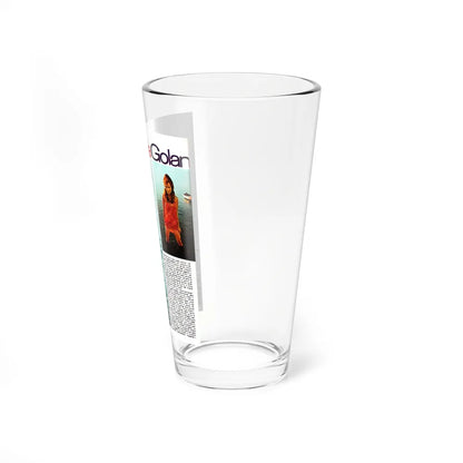 Gila Golan #128 - See through white wet top 1 (Vintage Female Icon) Pint Glass 16oz-Go Mug Yourself