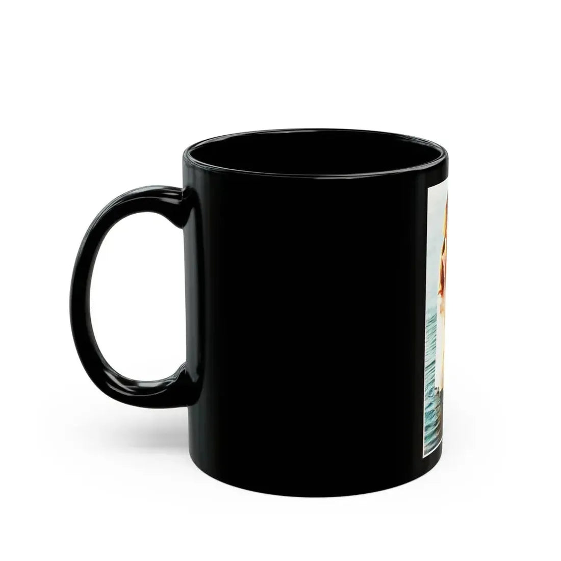 Gila Golan #128 - See through white wet top (Vintage Female Icon) Black Coffee Mug - Go Mug Yourself