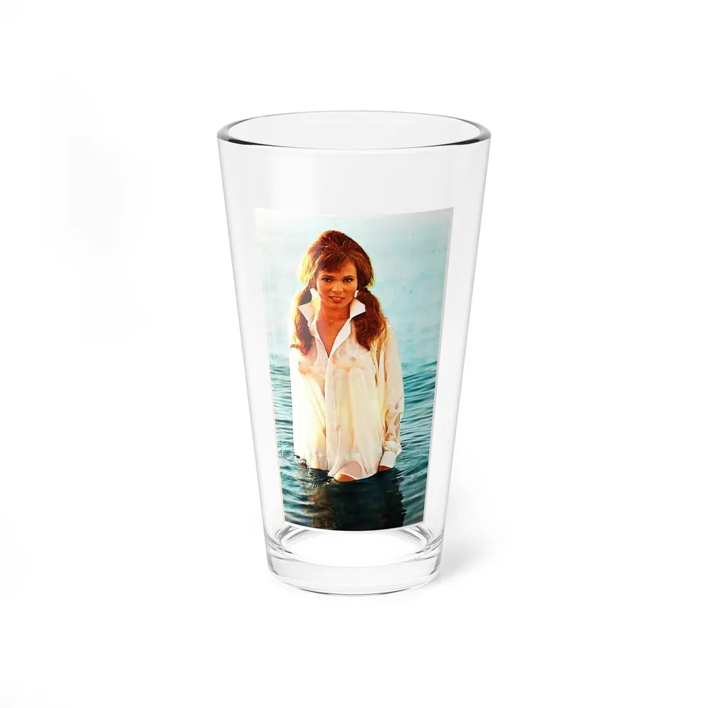 Gila Golan #128 - See through white wet top (Vintage Female Icon) Pint Glass 16oz-16oz-Go Mug Yourself