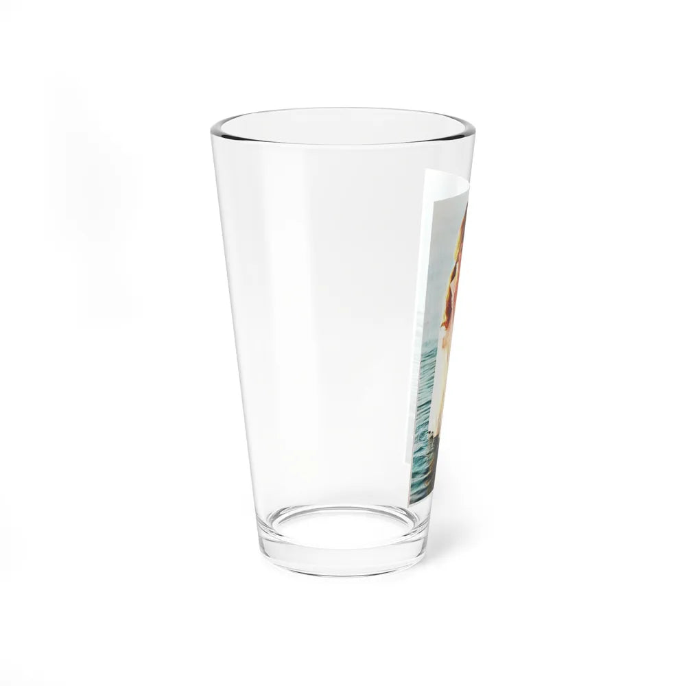 Gila Golan #128 - See through white wet top (Vintage Female Icon) Pint Glass 16oz-Go Mug Yourself