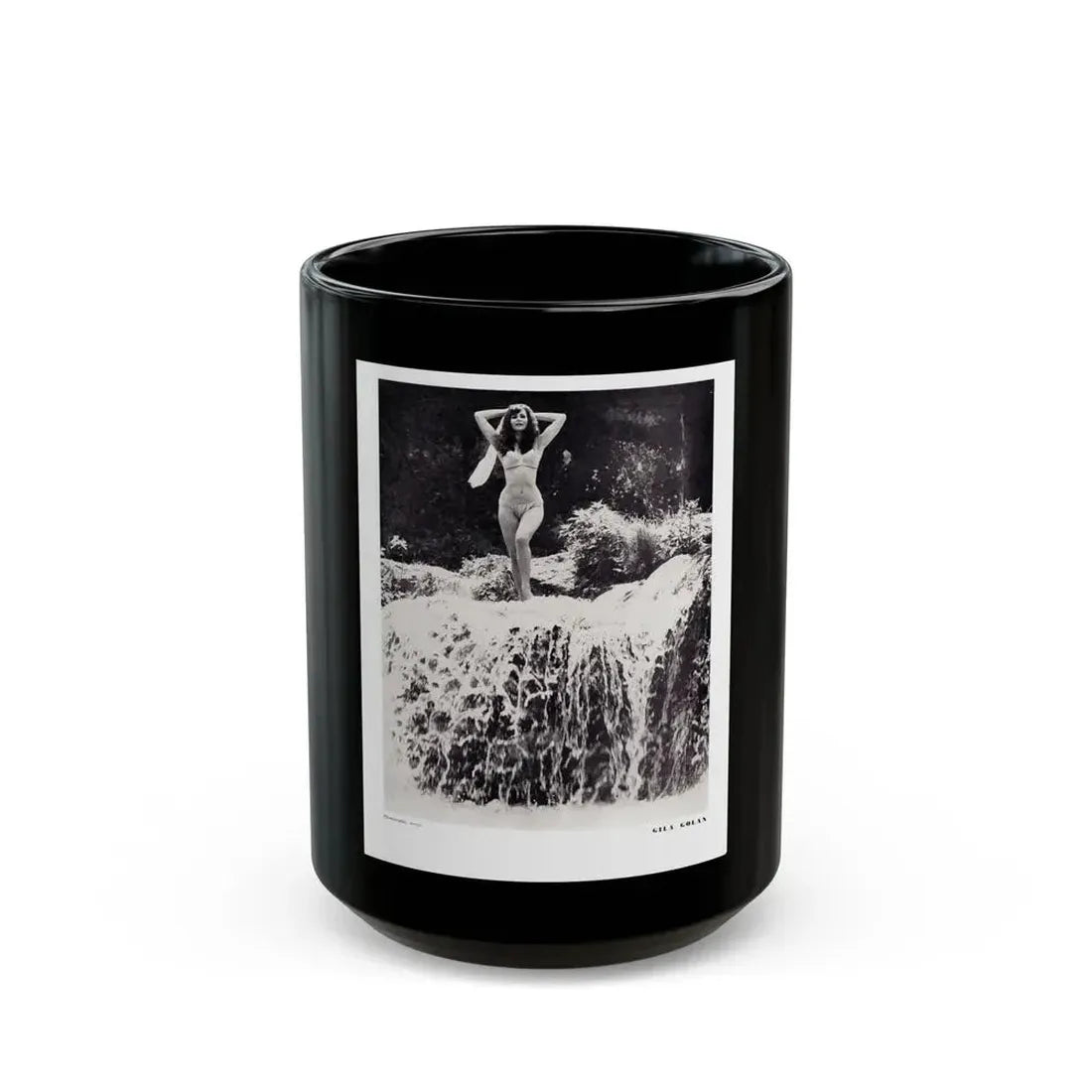 Gila Golan #129 (Vintage Female Icon) Black Coffee Mug 15oz - Go Mug Yourself