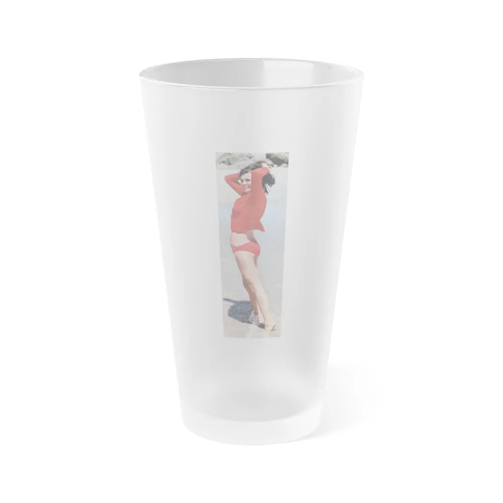 Gila Golan #130 (Vintage Female Icon) Frosted Pint Glass 16oz-16oz-Frosted-Go Mug Yourself