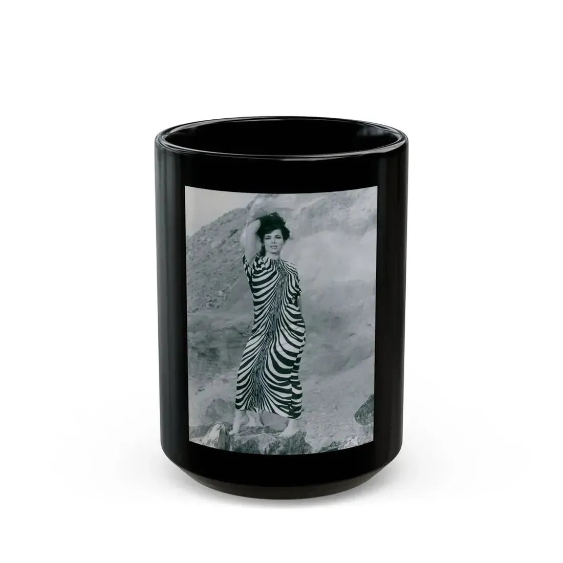 Gila Golan #133 (Vintage Female Icon) Black Coffee Mug 15oz - Go Mug Yourself