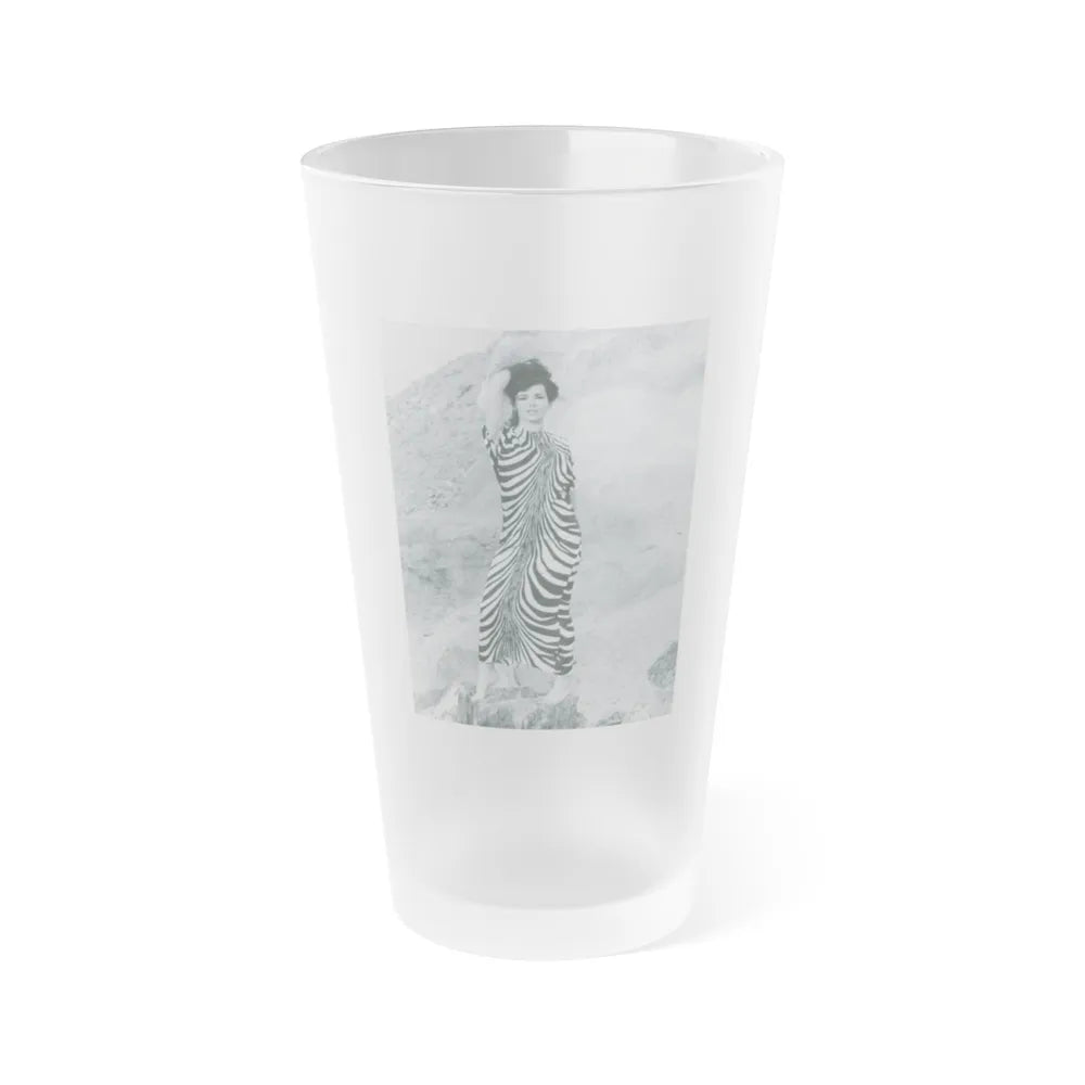 Gila Golan #133 (Vintage Female Icon) Frosted Pint Glass 16oz-16oz-Frosted-Go Mug Yourself