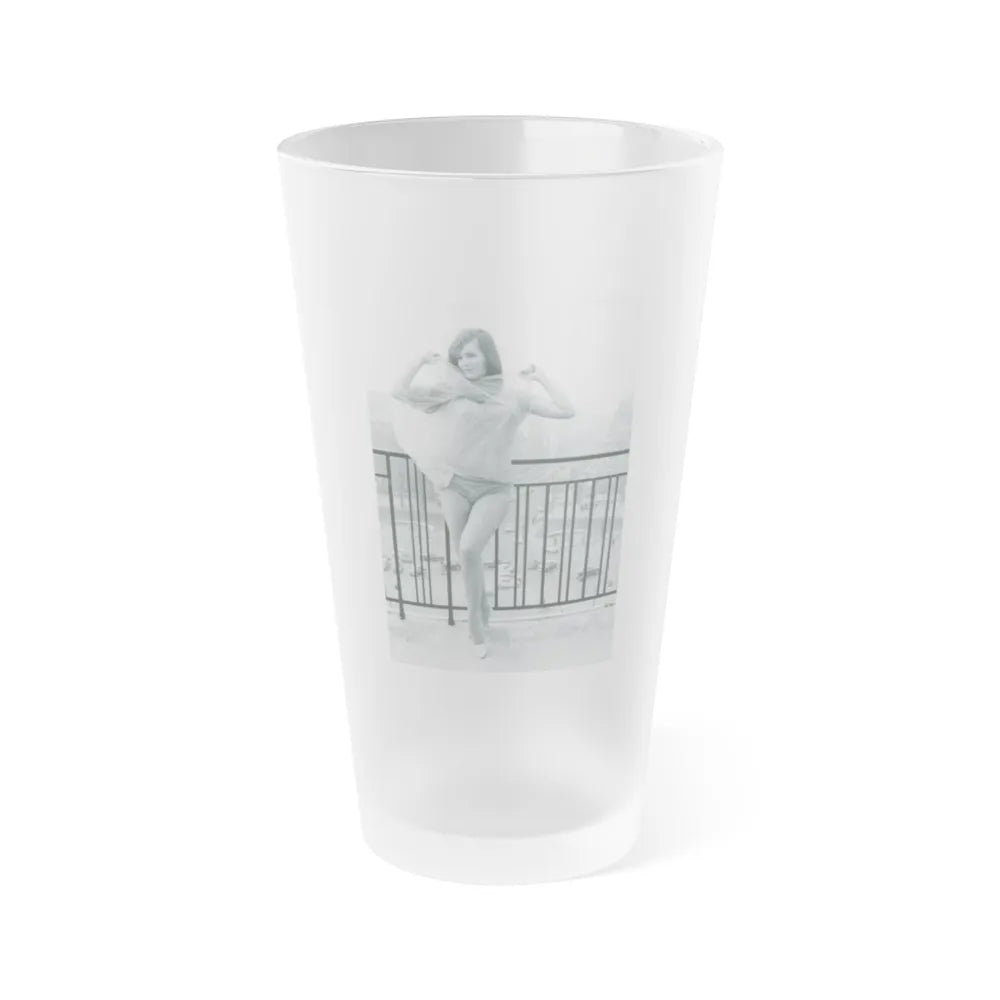 Gila Golan #134 (Vintage Female Icon) Frosted Pint Glass 16oz-16oz-Frosted-Go Mug Yourself