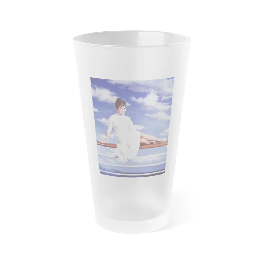 Gila Golan #141 (Vintage Female Icon) Frosted Pint Glass 16oz-16oz-Frosted-Go Mug Yourself