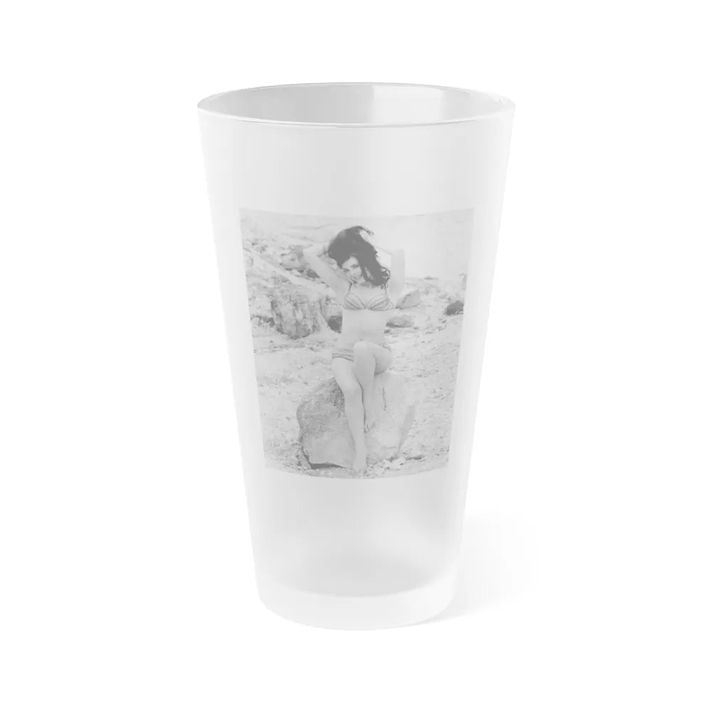 Gila Golan #142 (Vintage Female Icon) Frosted Pint Glass 16oz-16oz-Frosted-Go Mug Yourself