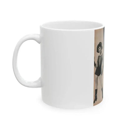 Gila Golan #152 - Photoplay Mag. July 1966 - 4 B&W Photos & Article about Gila (Vintage Female Icon) White Coffee Mug - Go Mug Yourself