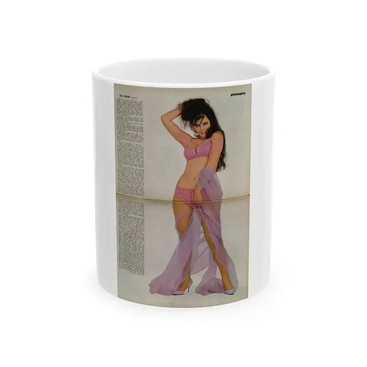 Gila Golan #156 - Photoplay Mag. July 1966 - Centerfold Color Pin-Up & Article Continued about Gila (Vintage Female Icon) White Coffee Mug 11oz - Go Mug Yourself