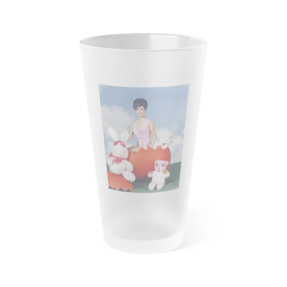 Gila Golan #16 (Vintage Female Icon) Frosted Pint Glass 16oz-16oz-Frosted-Go Mug Yourself