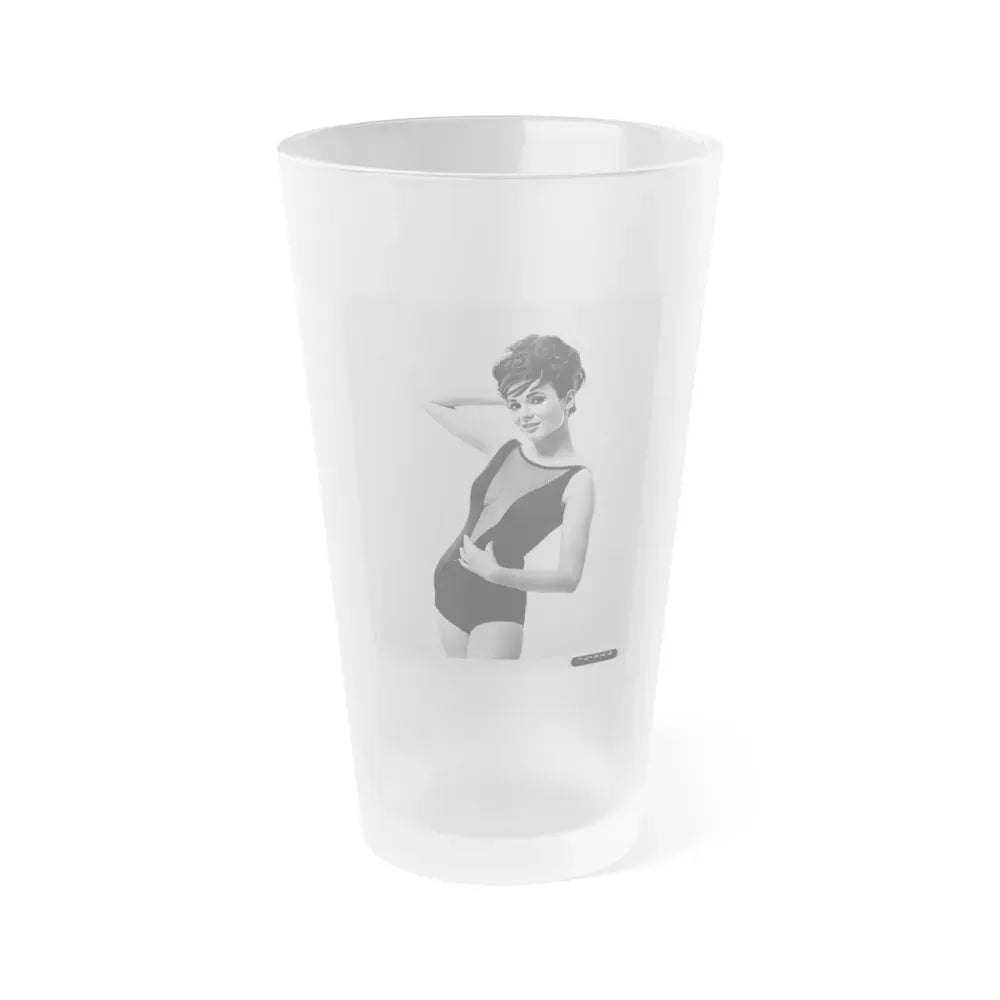 Gila Golan #162 (Vintage Female Icon) Frosted Pint Glass 16oz 16oz Frosted - Go Mug Yourself