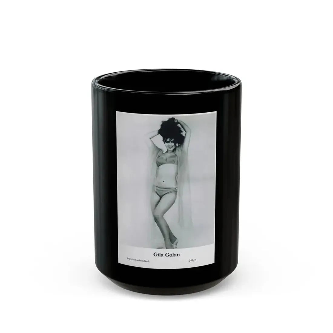 Gila Golan #163 - (Vintage Female Icon) Black Coffee Mug 15oz - Go Mug Yourself