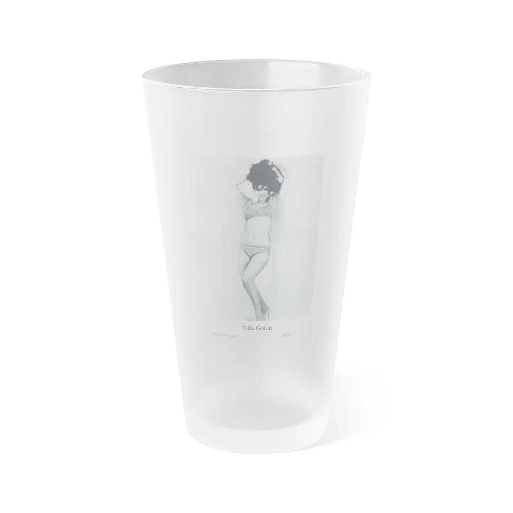 Gila Golan #163 - (Vintage Female Icon) Frosted Pint Glass 16oz-16oz-Frosted-Go Mug Yourself