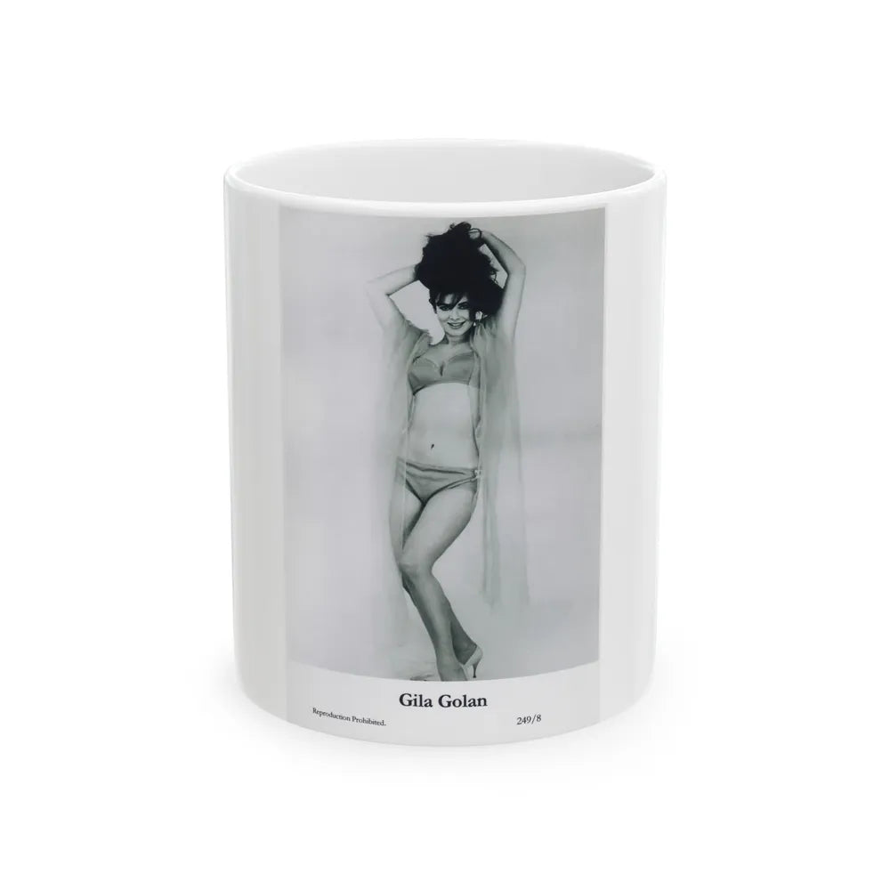 Gila Golan #163 - (Vintage Female Icon) White Coffee Mug-11oz-Go Mug Yourself