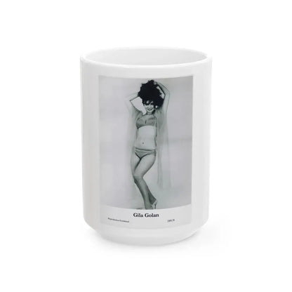 Gila Golan #163 - (Vintage Female Icon) White Coffee Mug 15oz - Go Mug Yourself