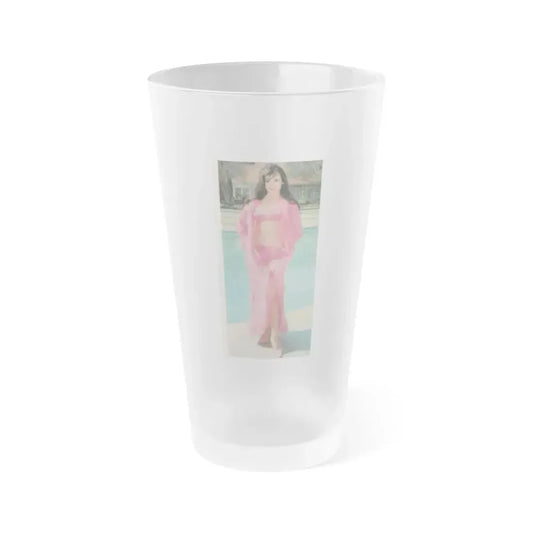 Gila Golan #164 - 7x10 Japanese Color Pin-Up Photo 1966 from Mag. Page (Vintage Female Icon) Frosted Pint Glass 16oz 16oz Frosted - Go Mug Yourself