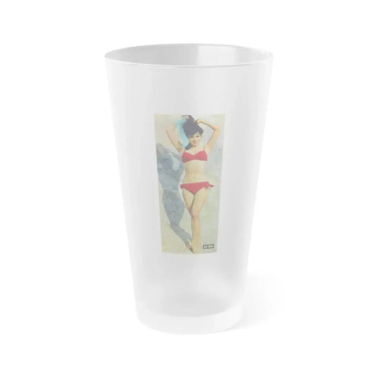 Gila Golan #165 - Tempo Italian Mag. 1967 - Gila on Cover in Color 1 (Vintage Female Icon) Frosted Pint Glass 16oz 16oz Frosted - Go Mug Yourself
