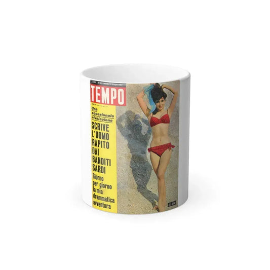 Gila Golan #165 - Tempo Italian Mag. 1967 - Gila on Cover in Color (Vintage Female Icon) Color Changing Mug 11oz 11oz - Go Mug Yourself