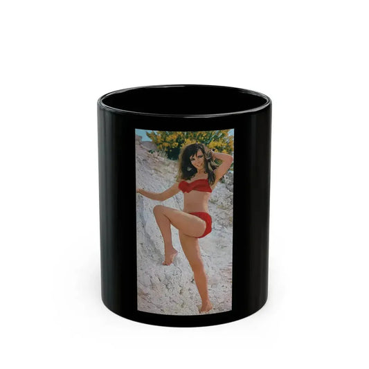 Gila Golan #166 - Tempo Italian Mag. 1967 - 1 Page 2 Color Photos 1 (Vintage Female Icon) Black Coffee Mug 11oz - Go Mug Yourself