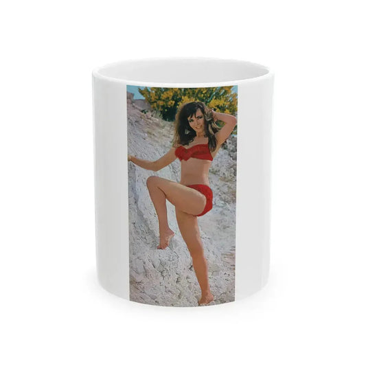 Gila Golan #166 - Tempo Italian Mag. 1967 - 1 Page 2 Color Photos 1 (Vintage Female Icon) White Coffee Mug 11oz - Go Mug Yourself