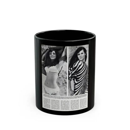 Gila Golan #168 - Tempo Italian Mag. 1967 - 1 Page 2 B&W Photos (Vintage Female Icon) Black Coffee Mug 11oz - Go Mug Yourself