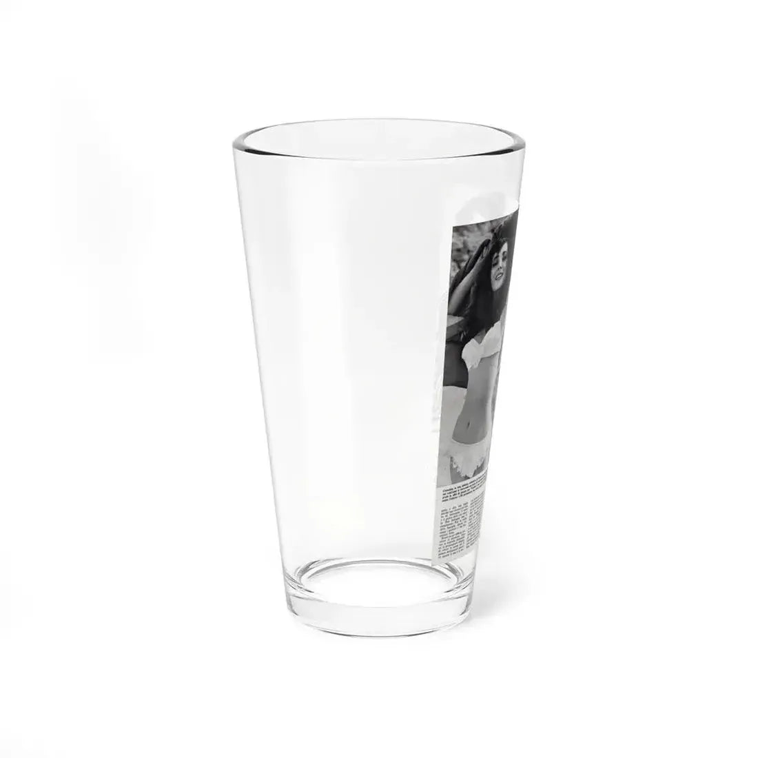 Gila Golan #168 - Tempo Italian Mag. 1967 - 1 Page 2 B&W Photos (Vintage Female Icon) Pint Glass 16oz - Go Mug Yourself