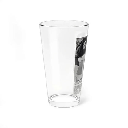 Gila Golan #168 - Tempo Italian Mag. 1967 - 1 Page 2 B&W Photos (Vintage Female Icon) Pint Glass 16oz - Go Mug Yourself