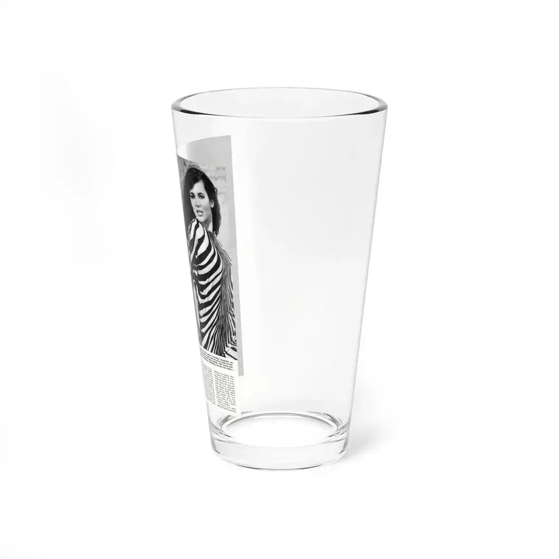 Gila Golan #168 - Tempo Italian Mag. 1967 - 1 Page 2 B&W Photos (Vintage Female Icon) Pint Glass 16oz - Go Mug Yourself