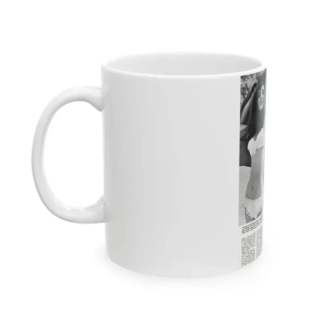Gila Golan #168 - Tempo Italian Mag. 1967 - 1 Page 2 B&W Photos (Vintage Female Icon) White Coffee Mug - Go Mug Yourself