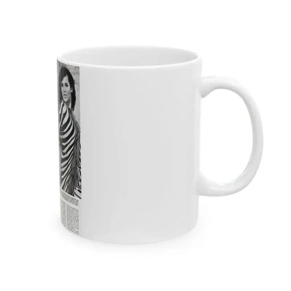 Gila Golan #168 - Tempo Italian Mag. 1967 - 1 Page 2 B&W Photos (Vintage Female Icon) White Coffee Mug - Go Mug Yourself