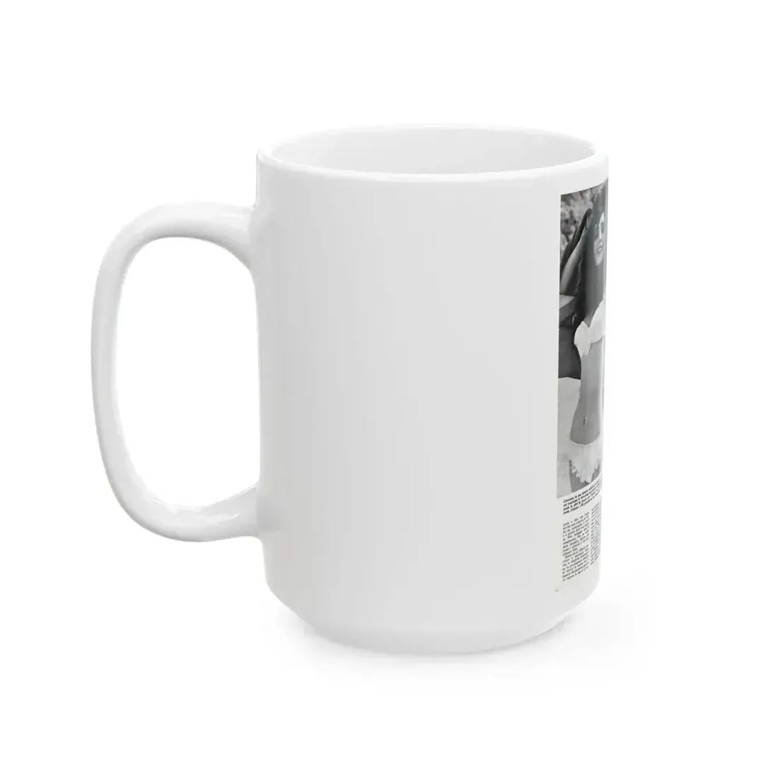 Gila Golan #168 - Tempo Italian Mag. 1967 - 1 Page 2 B&W Photos (Vintage Female Icon) White Coffee Mug - Go Mug Yourself