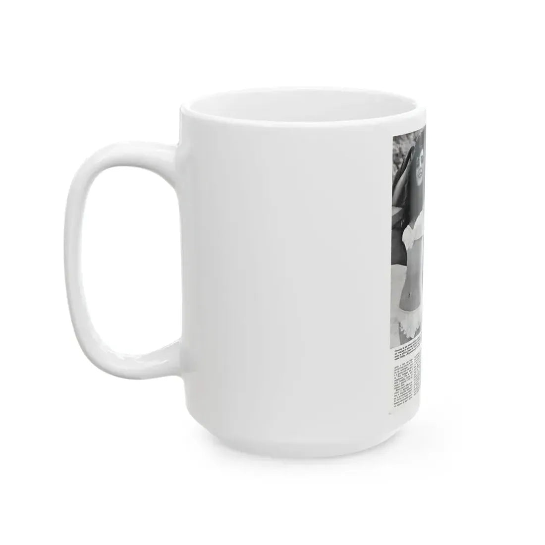 Gila Golan #168 - Tempo Italian Mag. 1967 - 1 Page 2 B&W Photos (Vintage Female Icon) White Coffee Mug - Go Mug Yourself
