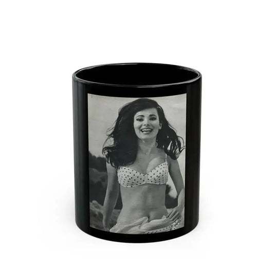 Gila Golan #169 - Tempo Italian Mag. 1967 - 1 Page 1 B&W Photo 1 (Vintage Female Icon) Black Coffee Mug 11oz - Go Mug Yourself