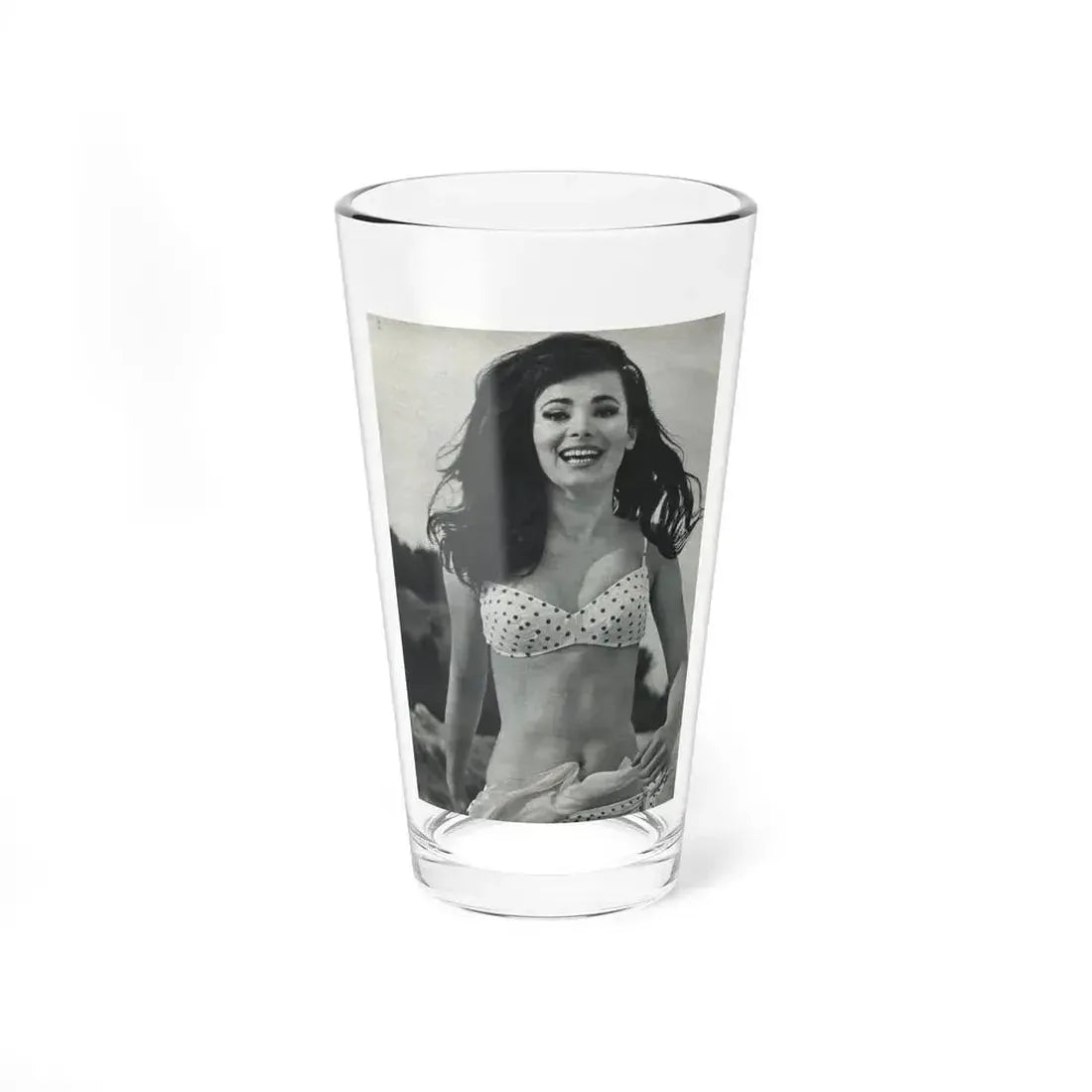 Gila Golan #169 - Tempo Italian Mag. 1967 - 1 Page 1 B&W Photo 1 (Vintage Female Icon) Pint Glass 16oz 16oz - Go Mug Yourself
