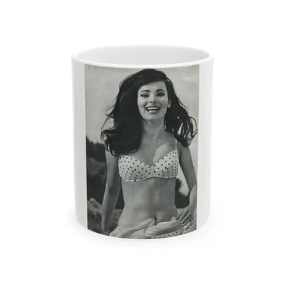 Gila Golan #169 - Tempo Italian Mag. 1967 - 1 Page 1 B&W Photo 1 (Vintage Female Icon) White Coffee Mug 11oz - Go Mug Yourself