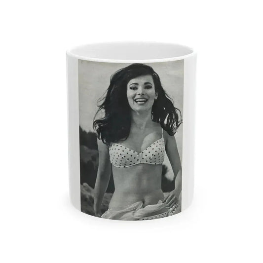 Gila Golan #169 - Tempo Italian Mag. 1967 - 1 Page 1 B&W Photo 1 (Vintage Female Icon) White Coffee Mug 11oz - Go Mug Yourself